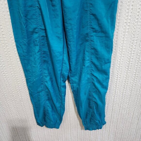 Vintage Reebok Nylon Windbreaker Aqua Blue Elastic Cuff Pants Women's Size Large - Picture 6 of 12